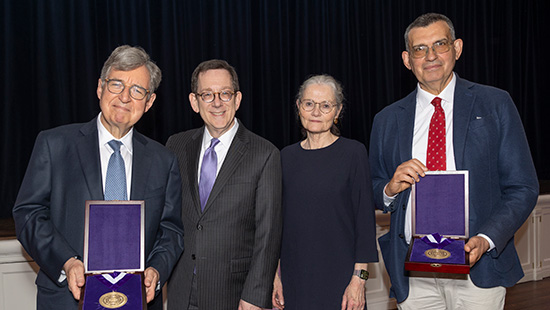 Multidisciplinary Nemmers Prize Winners with President Schill